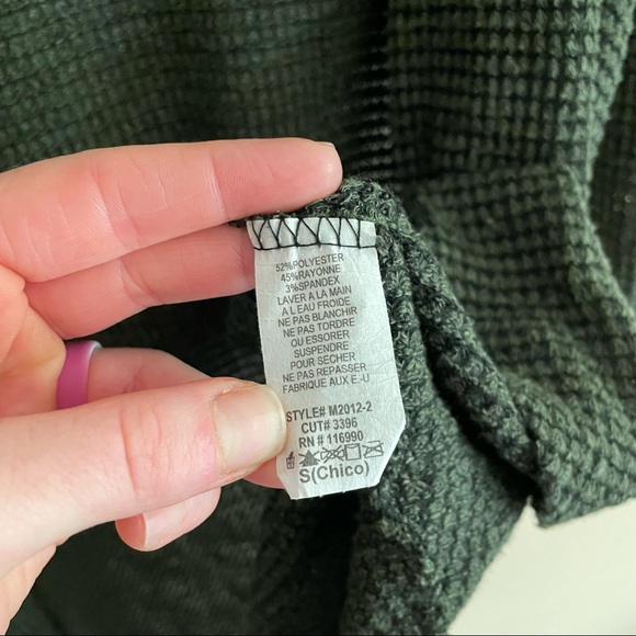 Allison Joy Waffle Knit Lightweight Cardigan Sweater Size Small Business Casual - Picture 4 of 6